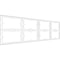 Ekena Millwork Set of Four Panels for 94 1/2"W x 28 1/4"H Fleming Fretwork Wainscot Wall Paneling WPKP14X01X47FMG - alternate 1
